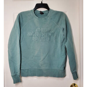 The North Face Women’s Crewneck Sweatshirt Green Logo Pullover Size Small